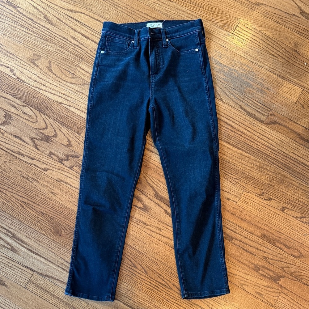 Madewell Stovepipe Dark Blue Jeans